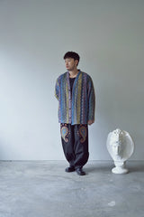 BOUCLE BOHEMIAN HERITAGE CARDIGAN (Blue)