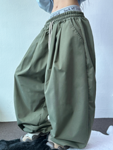 💚5000ソルド🥳❤‍🔥ナイロンバージョン🥳❤‍🔥 ツーピンタックバルーンコットンパンツ💚🖤🩶🤎5COLOR