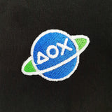 Point space embroidery LS tshirt(Black)