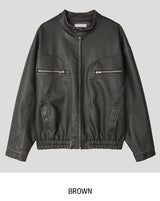 グロスカットウォッシュレザージャケット