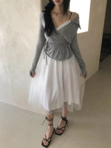 Tilda Ballerina Lace Bustier Tulle Long Dress