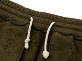 stitch cargo sweat pants - khaki        