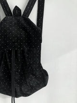 dot velvet backpack