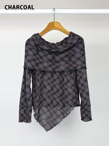 ARGYLE OFF SHOULDER LONG SLEEVE (2C)