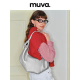 muva.クロスボディ ホーンシェイプ レザーバッグ
