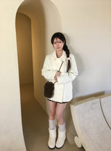 snow double-button coat