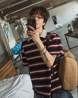 コヨシストライプラグビー半袖Tシャツ