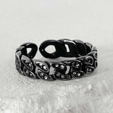 ss-ICE CLASSIC CHAIN OPEN RING_ICE BLACK