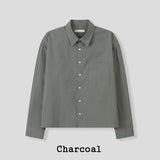 ベーシックオーバークロップコットンシャツ