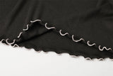 Jam shirring top - charcoal