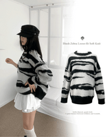 ブラッシュゼブラルーズフィットシックニット (One Color)