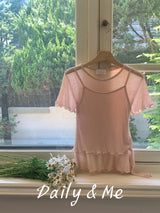 Layered Ribbon T-Shirt(3color)