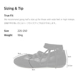 Tender 0003. コンビレースアップフラットシューズ - 3colors