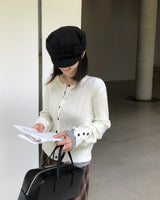 [ORIGINAL] Clue Punch-Detail Long-Sleeve Cardigan