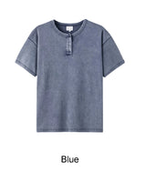 フェレール ヴィンテージ リブド ヘンリーネック ショートスリーブ Tシャツ
