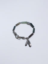 All surgical steel bamboo cylinder bracelet