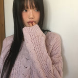 ウィットルアルパカツイストVネックニットウェア