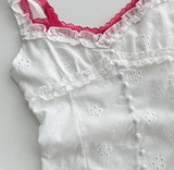Elodie Eyelet Ruffle Camisole