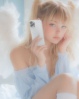 witty angel case (white+skyblue)