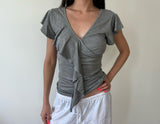 frill draped top