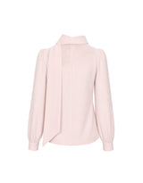 [PRE-FALL] Lune High Neck Ribbon Tie High Neck Blouse Blush Pink
