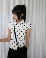 Milling Dot Puff Blouse
