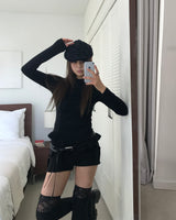 Lace frill knee socks