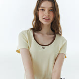 RVSリンガークロッピードTシャツ イエロー