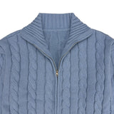 [MADE] Two-Way Wool Cable Knit Zip-Up (7C)