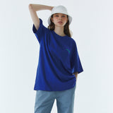スナップロゴTシャツ ブルー