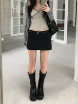 Vine Low-rise Mini Skirt (4 colors)