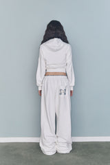 CONTRAST PATCH ZIP-UP IVORY