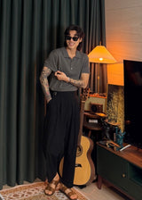 Iz Linen Collar Short-Sleeve Knit 6COLOR