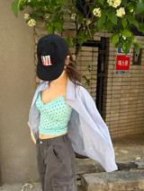 チェック クロップシャツ