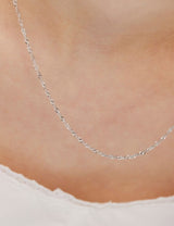 26SS★ Precise Silver (C) Double Rope Chain Necklace