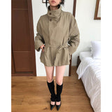 ハイネックショートトレンチコート