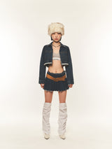 クロップデニムジャケット (FOR UNISEX)