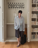 Kurin Two Tuck Wide Bermuda Slacks