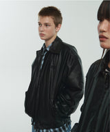 ITZ MINI LOGO VEGAN LEATHER JACKET