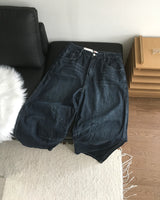 ムードダークブルーリネンパンツ