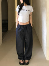デイジーポップフラワープリントステッチTシャツ