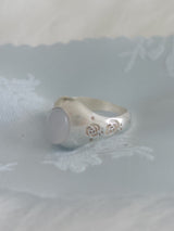 カルセドニー ローズストーン ボールド リング