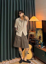 Half-Banded Two-Tuck Wide Shorts 4COLOR