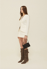 Carrie tweed jacket - ivory 