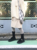 dot corduroy skirt