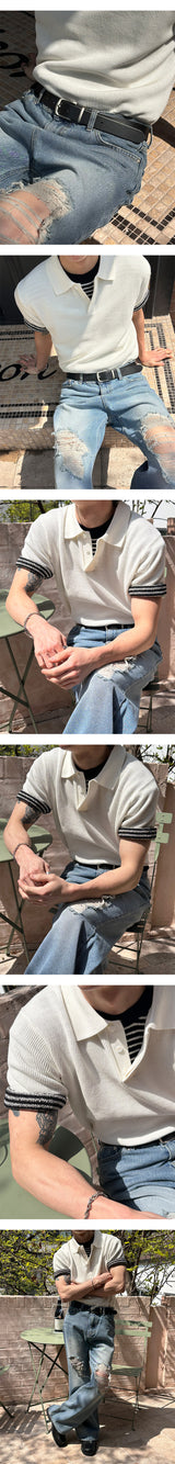 [S/S] Stripe boucle half knit(4color)