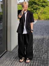 Two-button short sleeved blazer jacket 3C