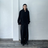 Deep Black Vertical Texture Shirt