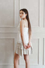 Ariel flare skirt (beige)