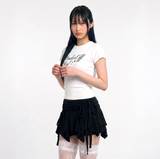 Stretch Cotton Slim Short Sleeve T-shirt Romantic White
